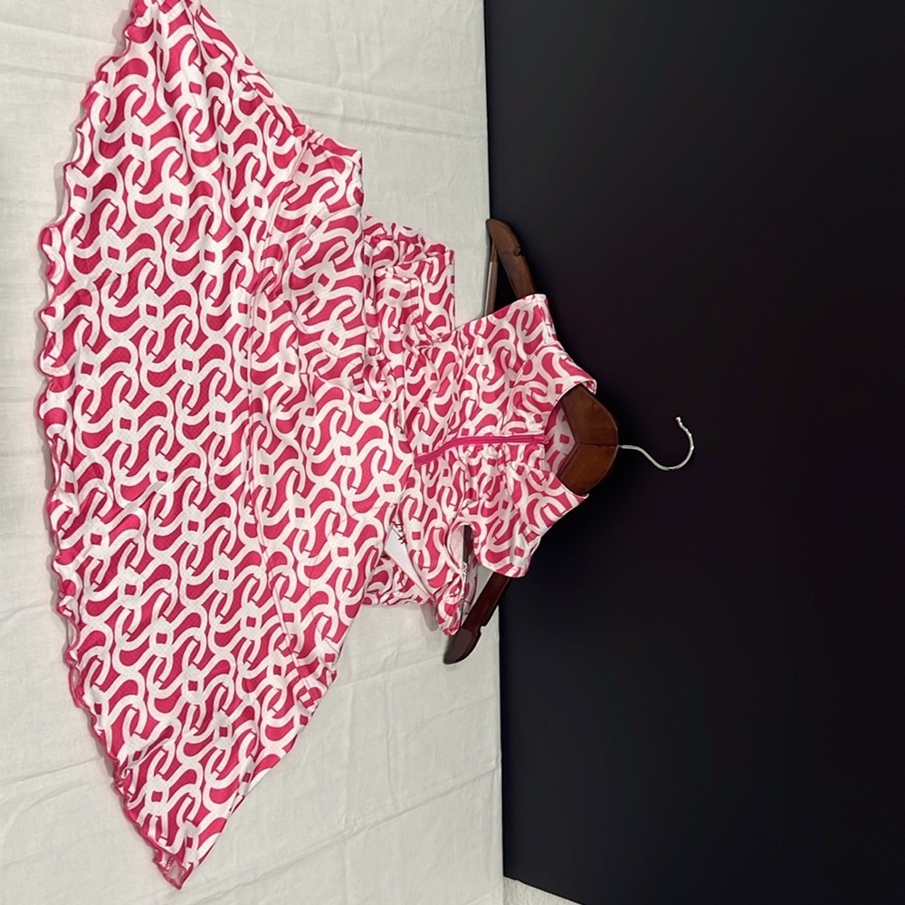 Gottex Studio XS Geo Pink Sleeveless Dress with 4-Way  Stretch Dry  Technology - Picture 8 of 9